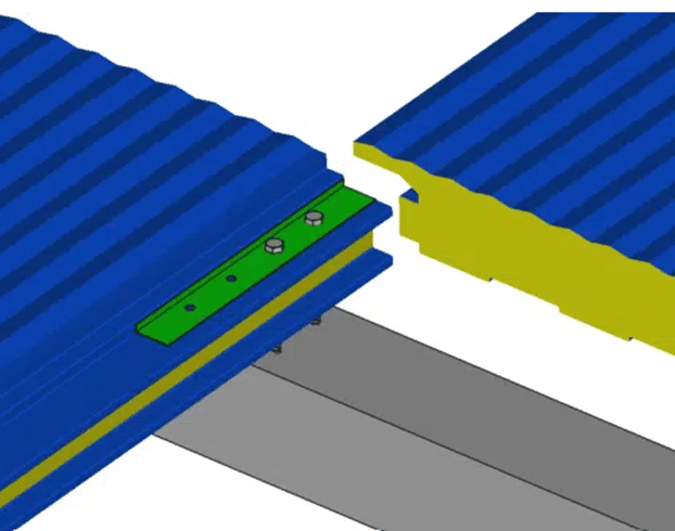 Sandwichpaneele Wand mit verdeckter Befestigung | Sandwichpaneele24